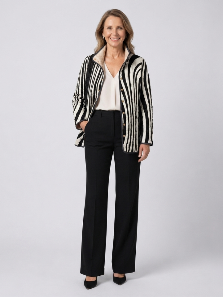Saoirse | Graphic Quilted Zebra Jacket Sylvie