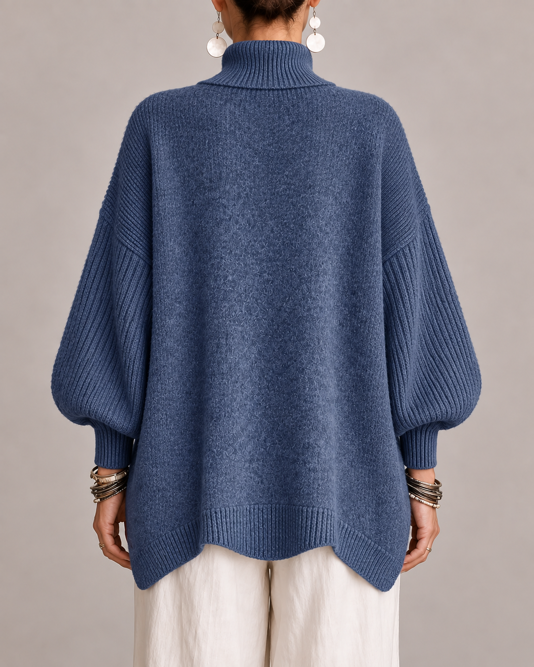 Bethany | Oversized Ribbed Turtleneck Sweater