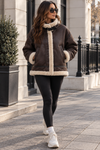 Anna-Luise | Vintage Biker Jacket with Teddy Lining