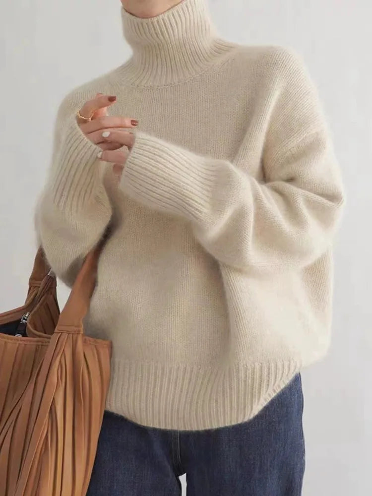 Agneta | Roll Neck Jumper in Soft Knit Blend