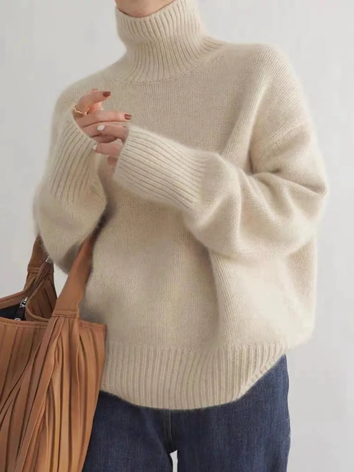 Agneta | Roll Neck Jumper in Soft Knit Blend