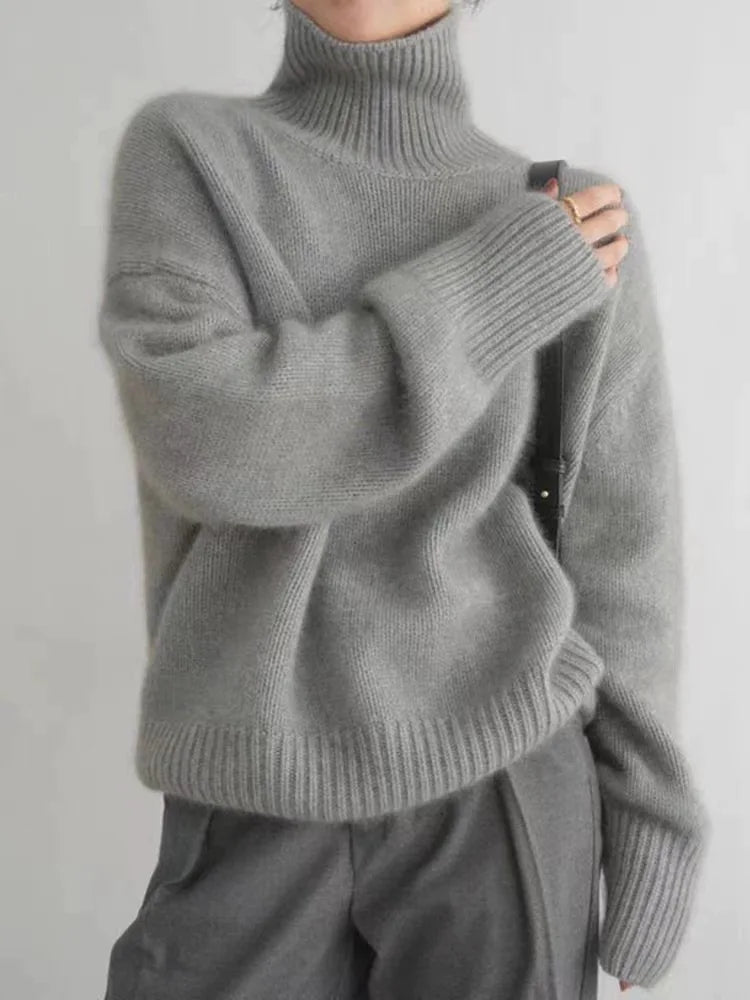 Agneta | Roll Neck Jumper in Soft Knit Blend