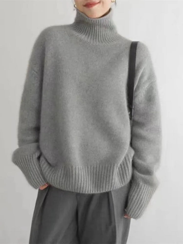 Agneta | Roll Neck Jumper in Soft Knit Blend
