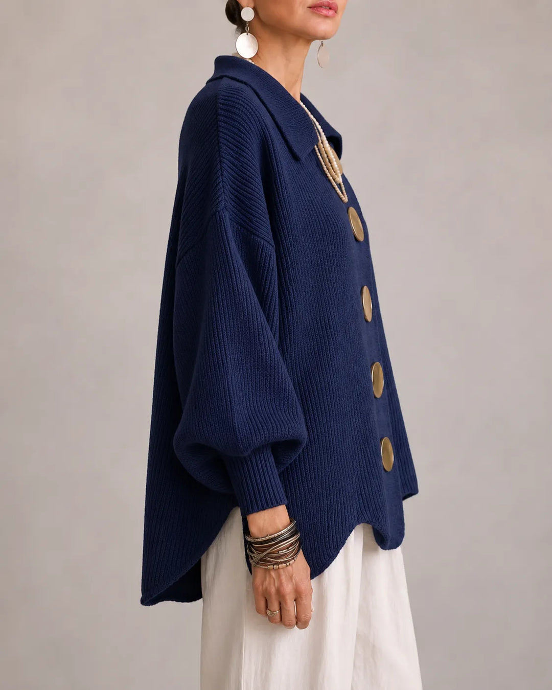 Rosa | Oversized Button Knit Sweater