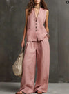 Irina Two-Piece Set with Sleeveless Vest and Wide-Leg Pants