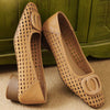 Opium Woven Leather Flats