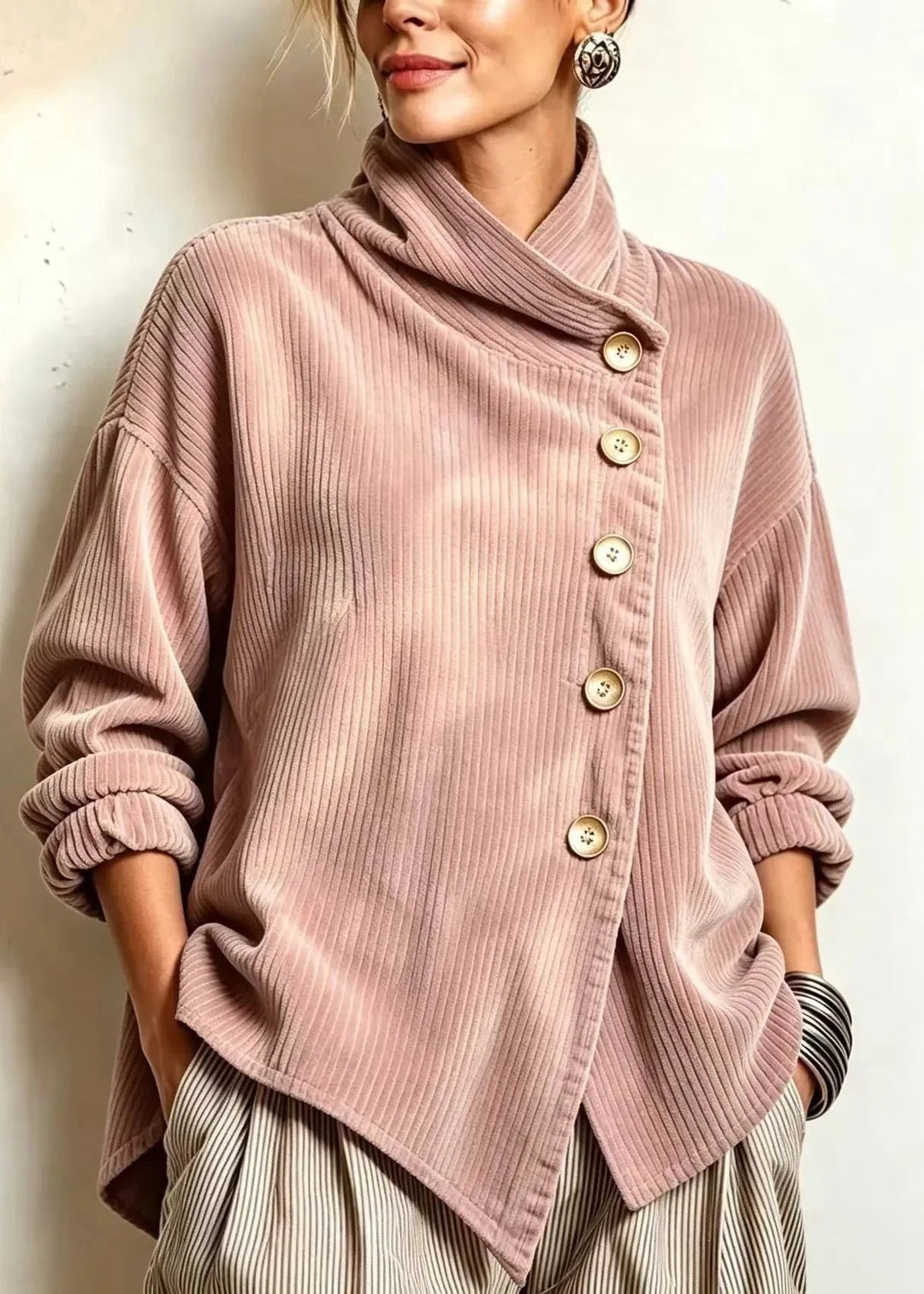 Hollis & June | Olivia Corduroy Button-Up Top