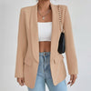 Penelope | Women's Open-Front Lapel Mid-Length Casual Smart Blazer