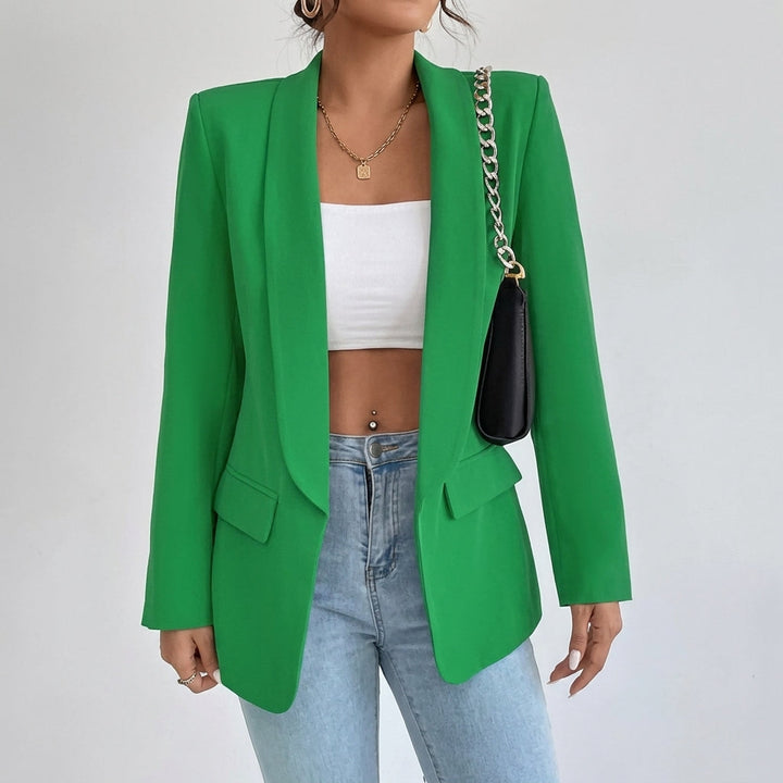 Penelope | Women's Open-Front Lapel Mid-Length Casual Smart Blazer