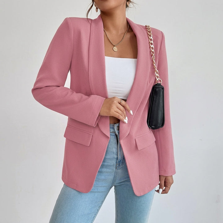 Penelope | Women's Open-Front Lapel Mid-Length Casual Smart Blazer