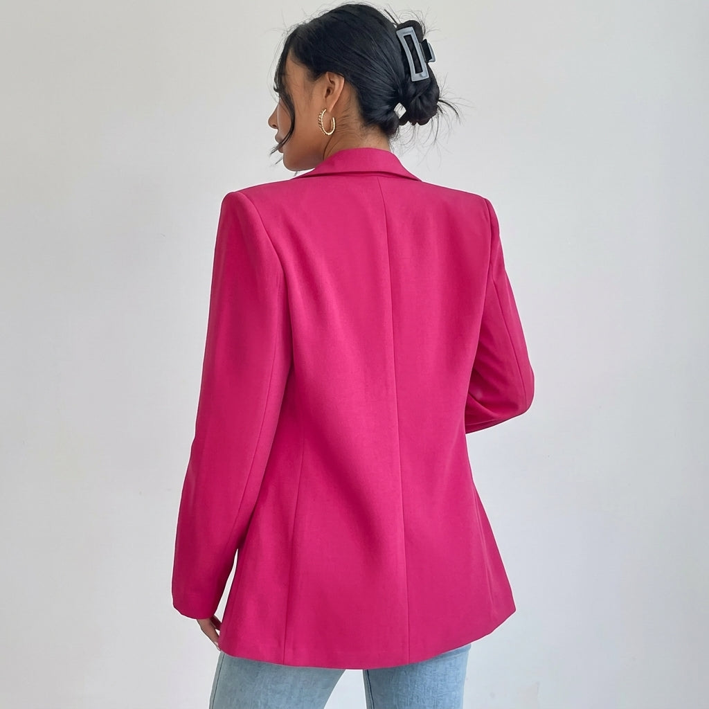 Penelope | Women's Open-Front Lapel Mid-Length Casual Smart Blazer