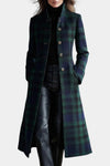 Victoria Plaid Button Coat