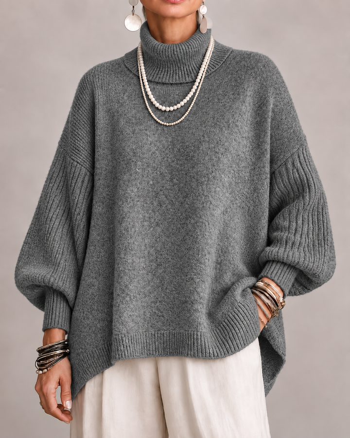 Bethany | Oversized Ribbed Turtleneck Sweater