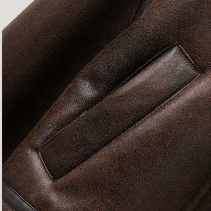 Anna-Luise | Vintage Biker Jacket with Teddy Lining