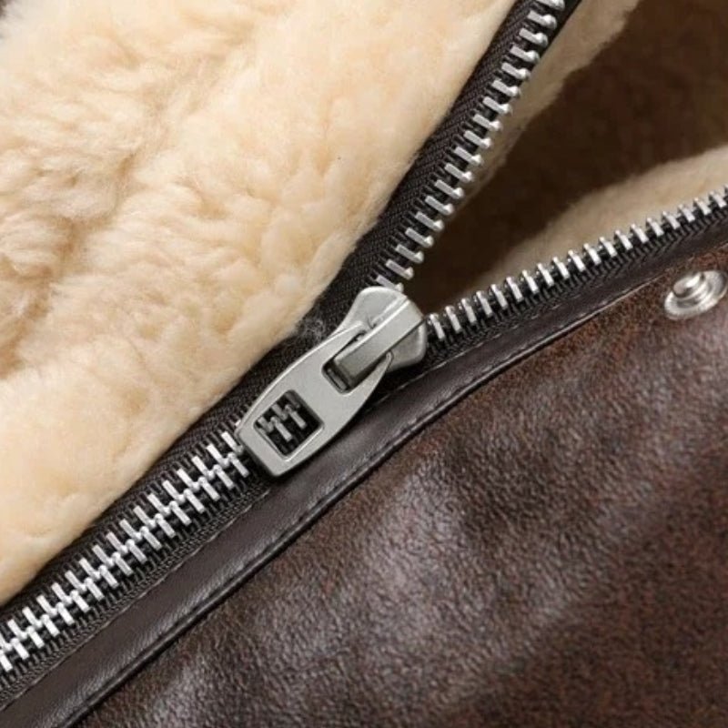Anna-Luise | Vintage Biker Jacket with Teddy Lining