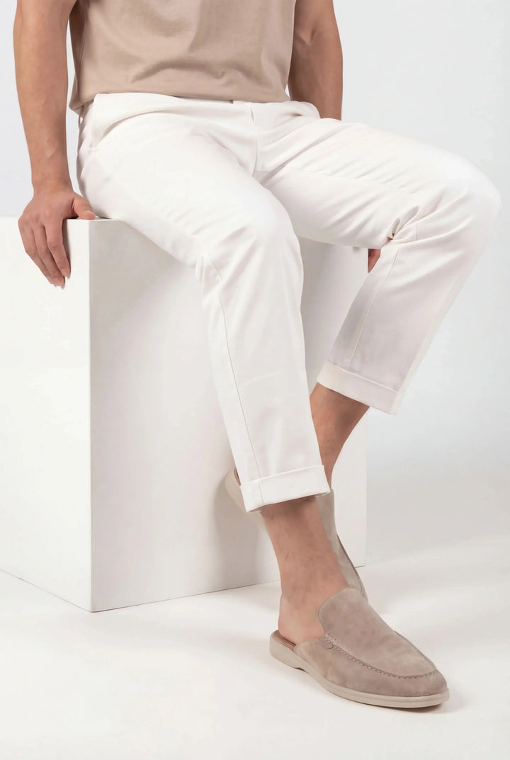 Yacht Sandal in Beige Suede