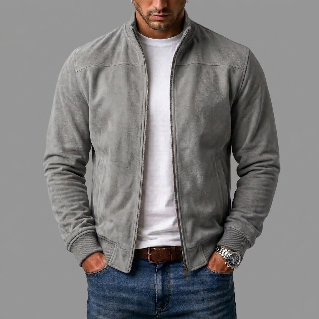 Sommerfeld | Elegant Suede Bomber Jacket for Men (Buy 1, Get 1 FREE)