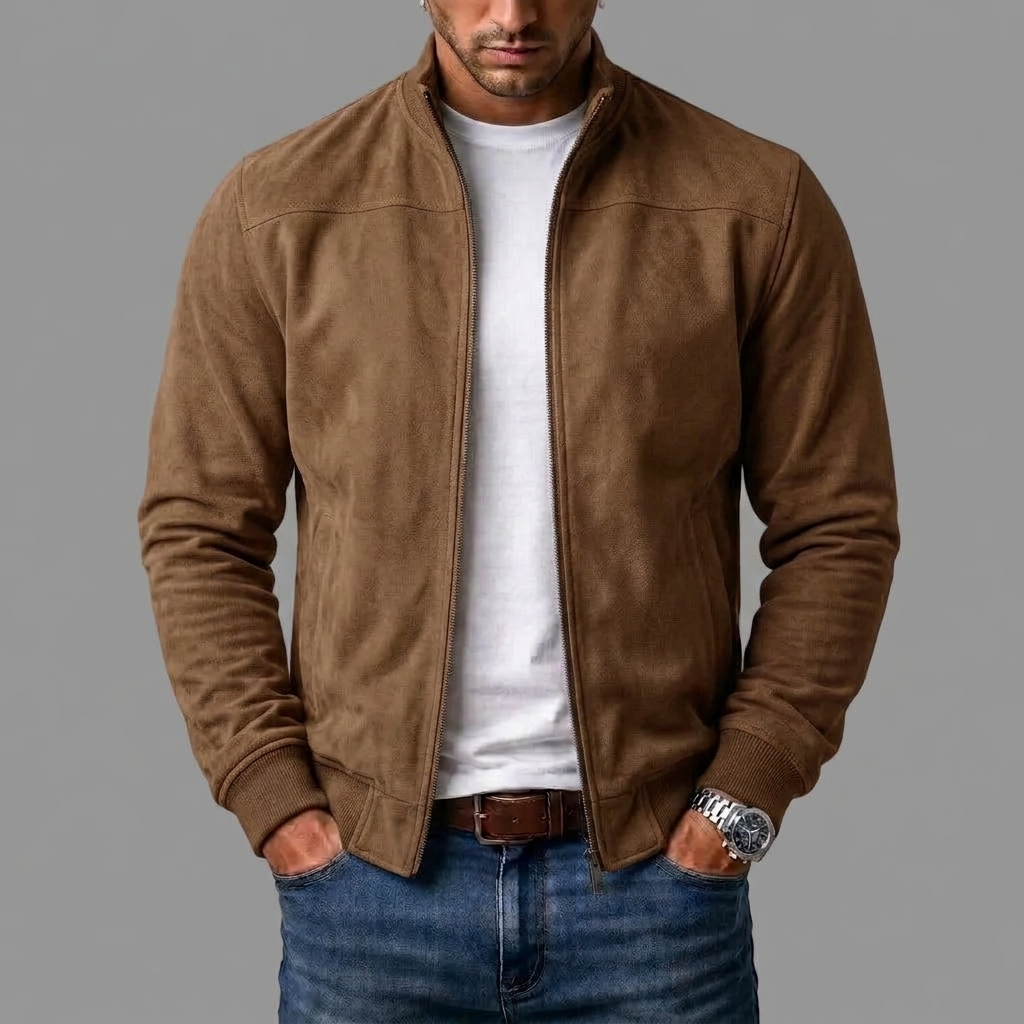 Sommerfeld | Elegant Suede Bomber Jacket for Men (Buy 1, Get 1 FREE)