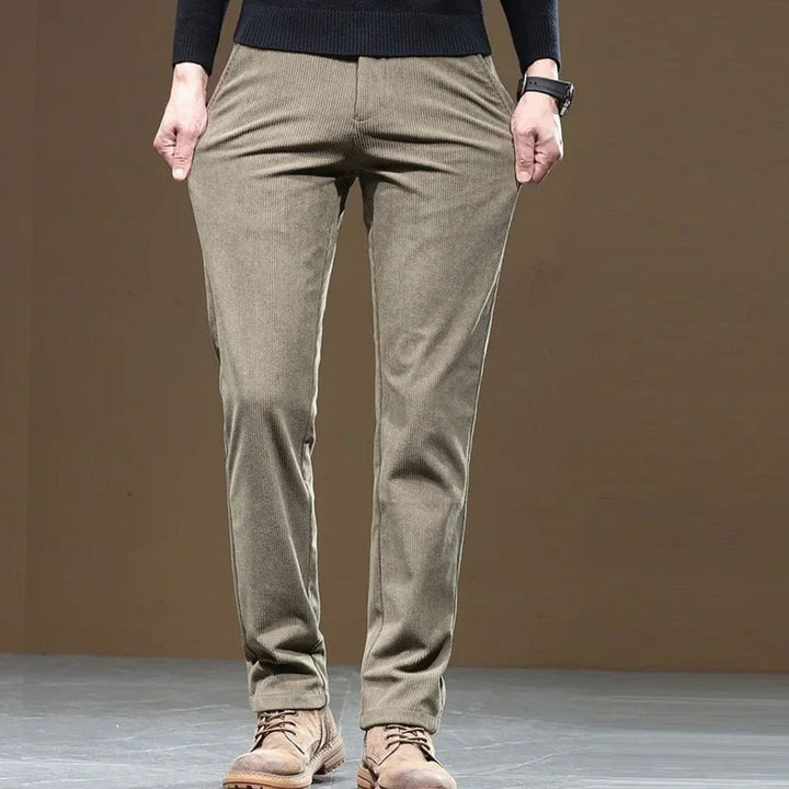 William | Men's Fleece-Lined Corduroy Straight-Fit Warm Pants
