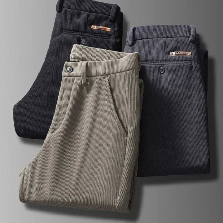 William | Men's Fleece-Lined Corduroy Straight-Fit Warm Pants