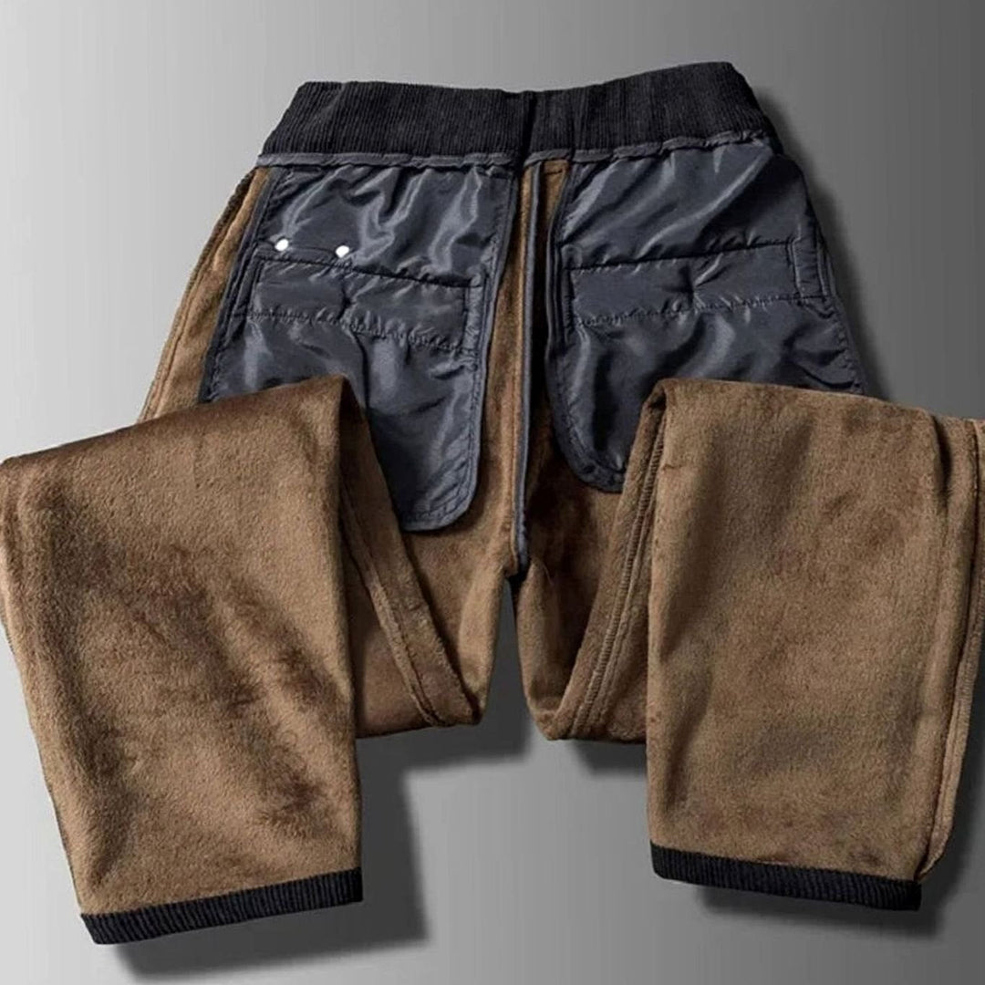 William | Men's Fleece-Lined Corduroy Straight-Fit Warm Pants