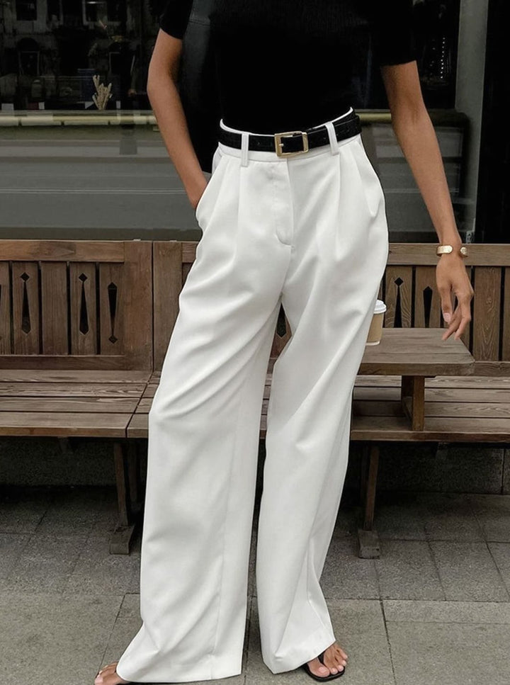 Scarlett | Women's High-Waist Wide-Leg Tailored Trousers Office Pants
