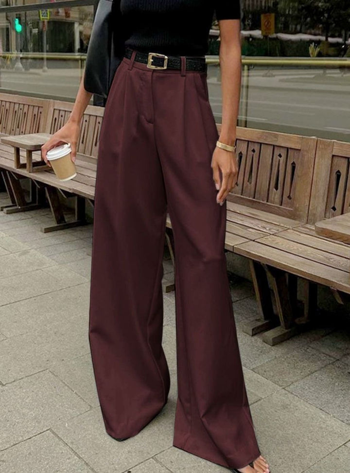 Scarlett | Women's High-Waist Wide-Leg Tailored Trousers Office Pants