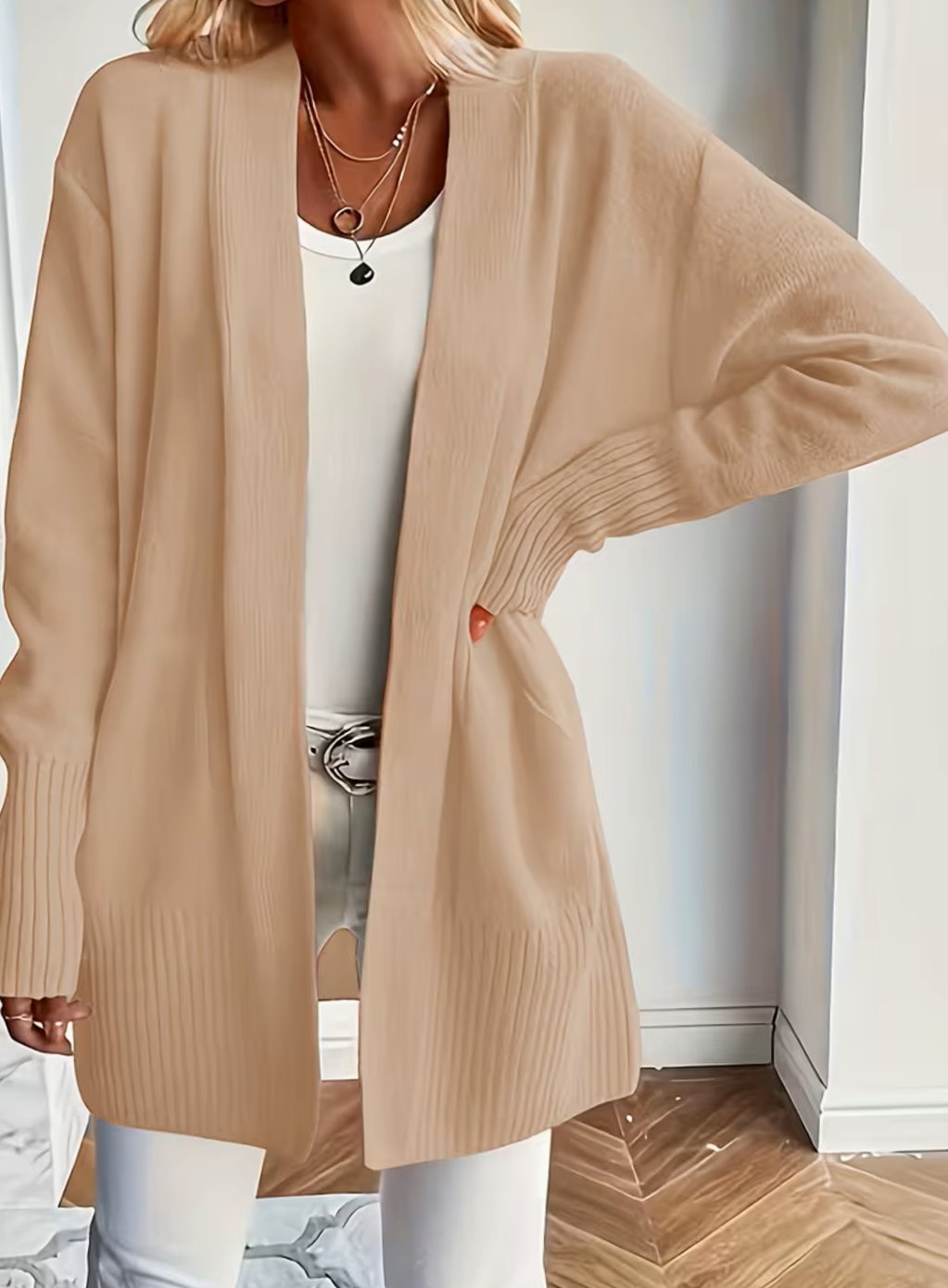 Harper | Women's Relaxed Open-Front Knit Cardigan Sweater