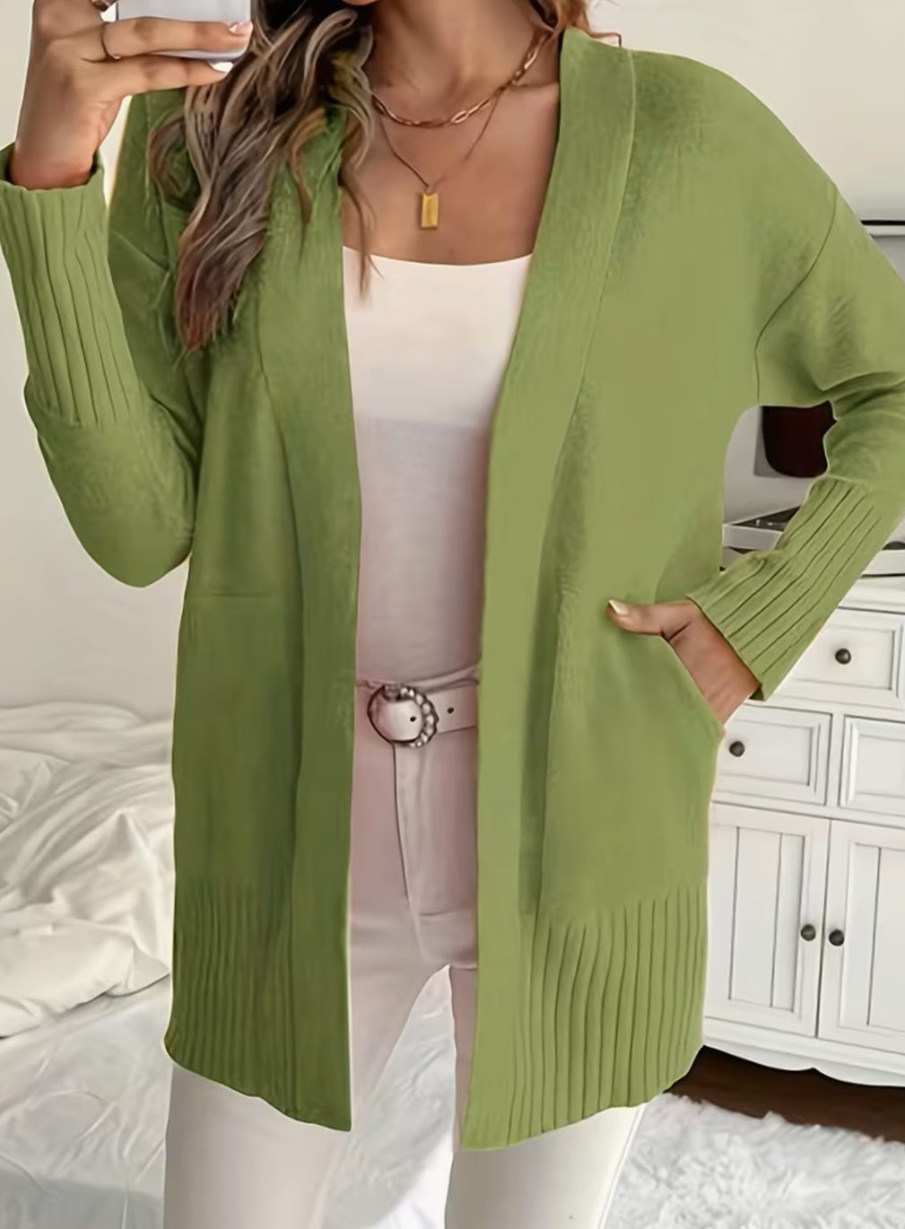 Harper | Women's Relaxed Open-Front Knit Cardigan Sweater