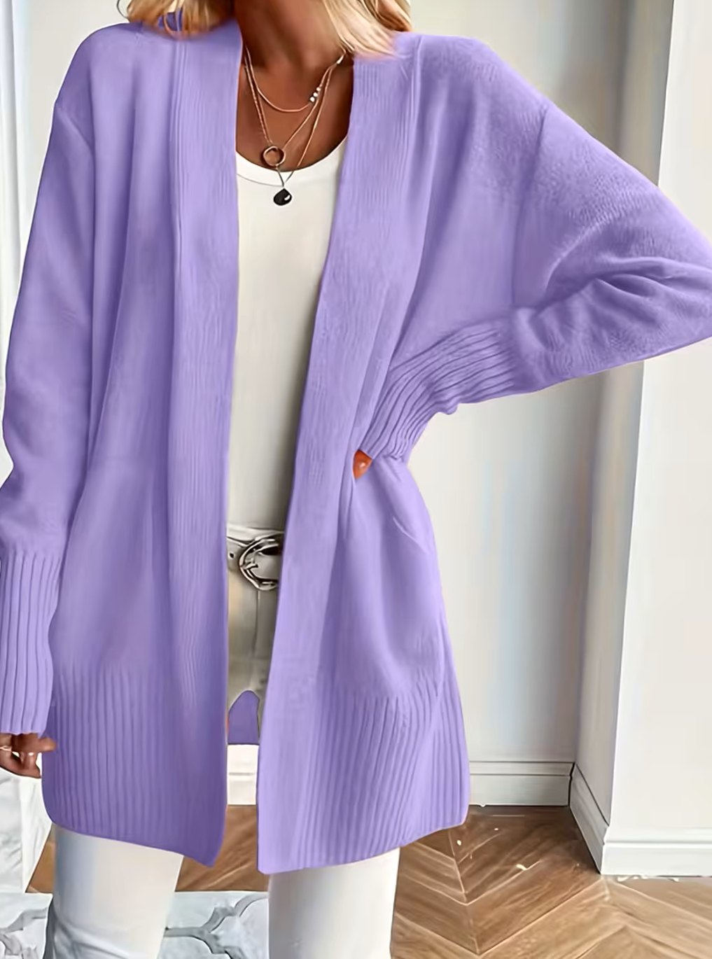 Harper | Women's Relaxed Open-Front Knit Cardigan Sweater